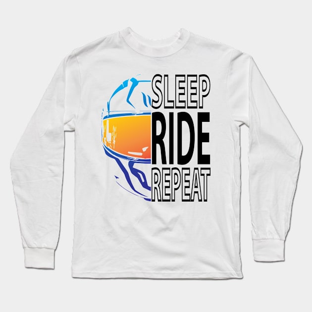 Sleep Ride Repeat Long Sleeve T-Shirt by TwoLinerDesign